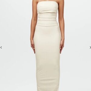 Naked Wardrobe CROC ZIP UP MAXI SKIRT